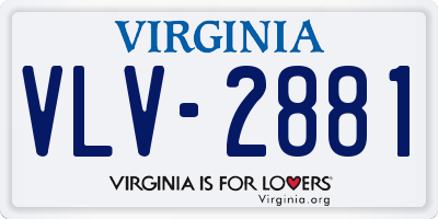 VA license plate VLV2881