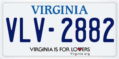 VA license plate VLV2882