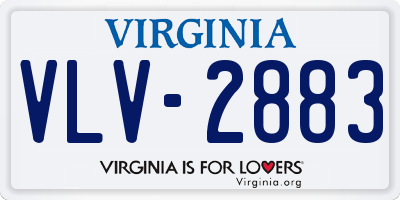 VA license plate VLV2883
