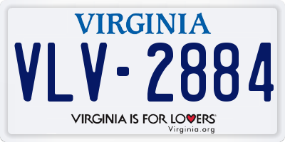 VA license plate VLV2884