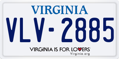 VA license plate VLV2885