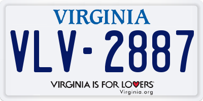 VA license plate VLV2887