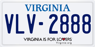 VA license plate VLV2888