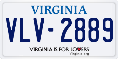 VA license plate VLV2889
