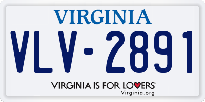 VA license plate VLV2891