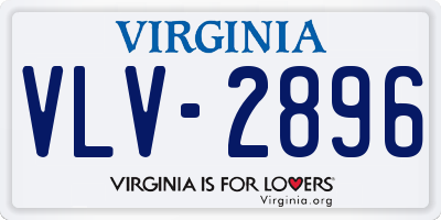 VA license plate VLV2896