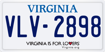 VA license plate VLV2898