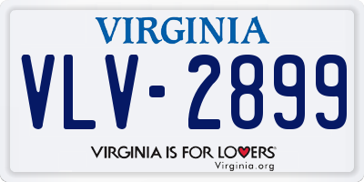 VA license plate VLV2899