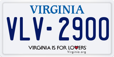 VA license plate VLV2900