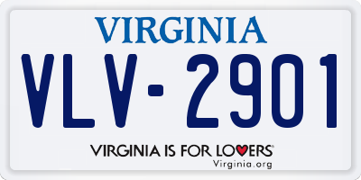VA license plate VLV2901