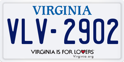 VA license plate VLV2902