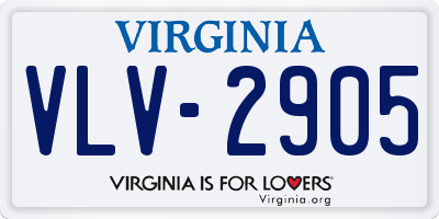 VA license plate VLV2905