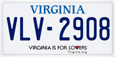 VA license plate VLV2908