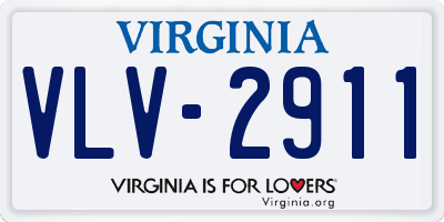 VA license plate VLV2911