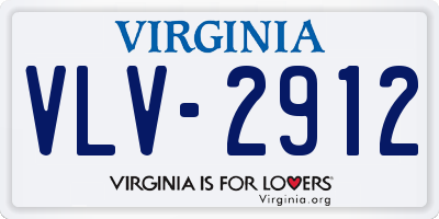 VA license plate VLV2912