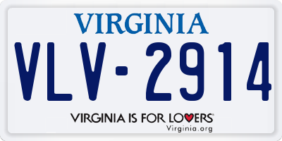 VA license plate VLV2914