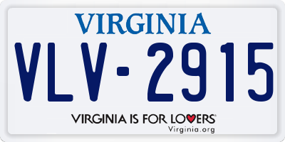 VA license plate VLV2915