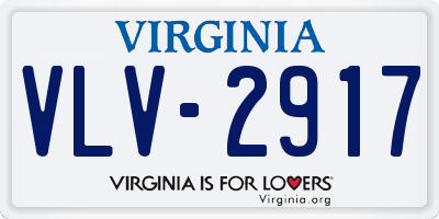 VA license plate VLV2917