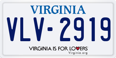 VA license plate VLV2919