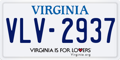 VA license plate VLV2937