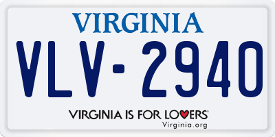 VA license plate VLV2940