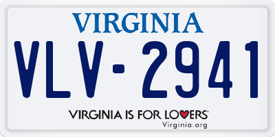 VA license plate VLV2941