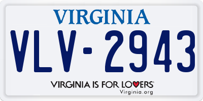 VA license plate VLV2943