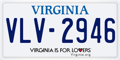 VA license plate VLV2946