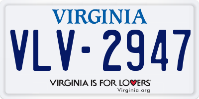 VA license plate VLV2947
