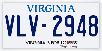 VA license plate VLV2948
