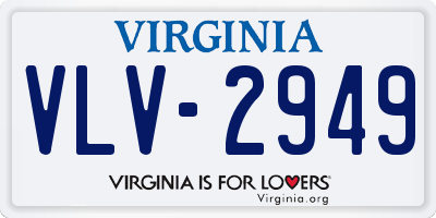 VA license plate VLV2949