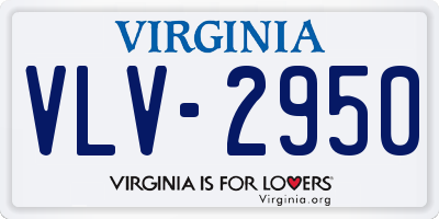 VA license plate VLV2950
