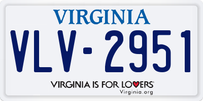 VA license plate VLV2951