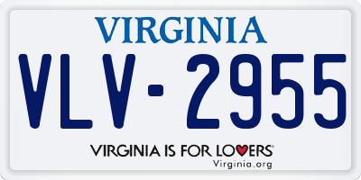 VA license plate VLV2955