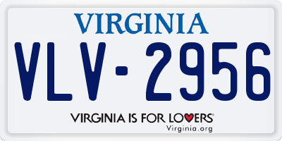 VA license plate VLV2956