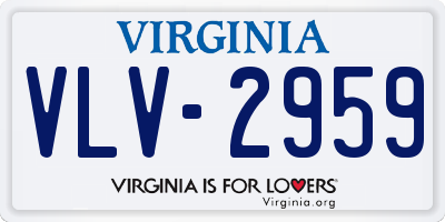 VA license plate VLV2959