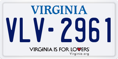 VA license plate VLV2961