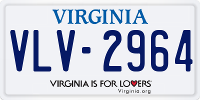 VA license plate VLV2964