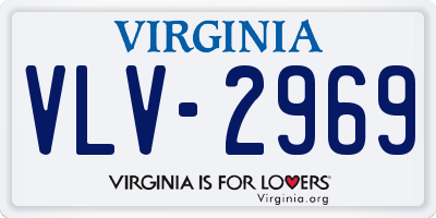 VA license plate VLV2969