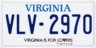 VA license plate VLV2970