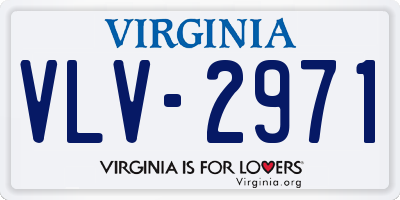 VA license plate VLV2971