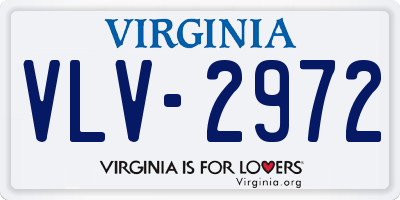 VA license plate VLV2972