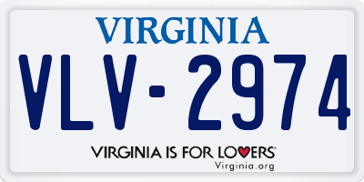 VA license plate VLV2974