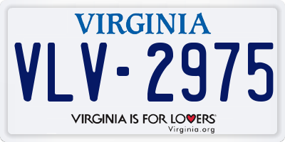 VA license plate VLV2975