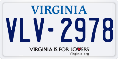 VA license plate VLV2978