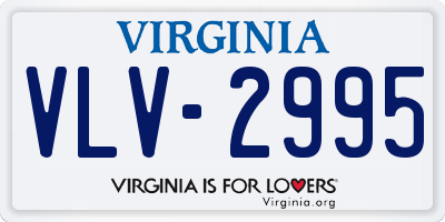 VA license plate VLV2995