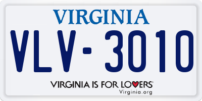 VA license plate VLV3010