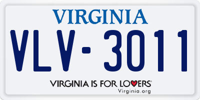 VA license plate VLV3011