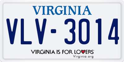 VA license plate VLV3014