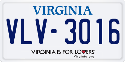 VA license plate VLV3016